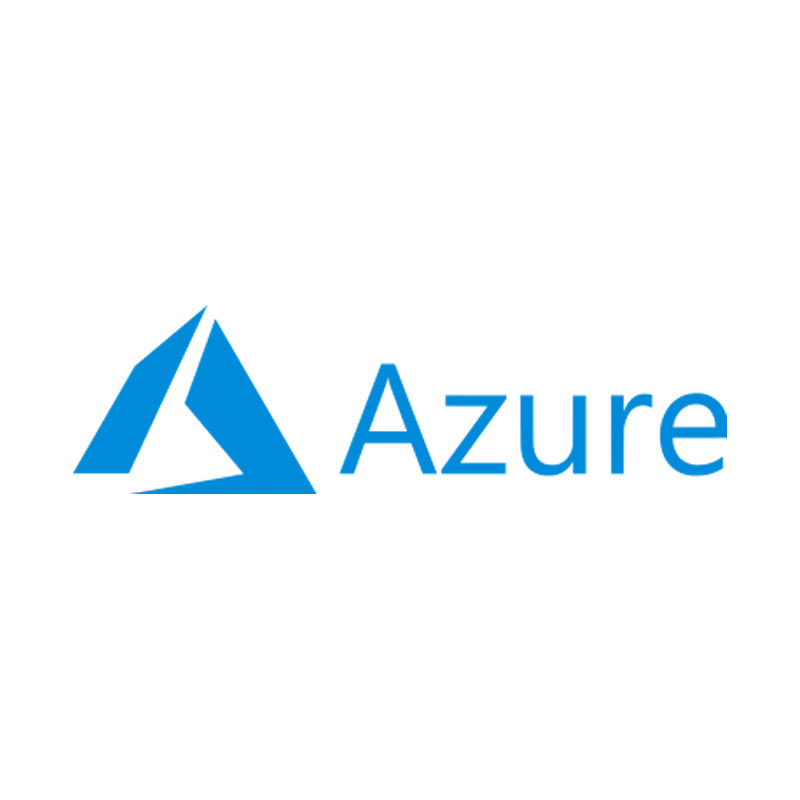 Valkoisella taustalla sininen Microsoft Azure -logo